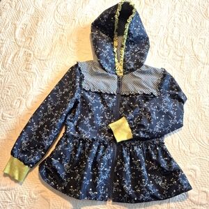 Matilda Jane girls size 6 Wildflower Boquet navy with floral design, VGUC
